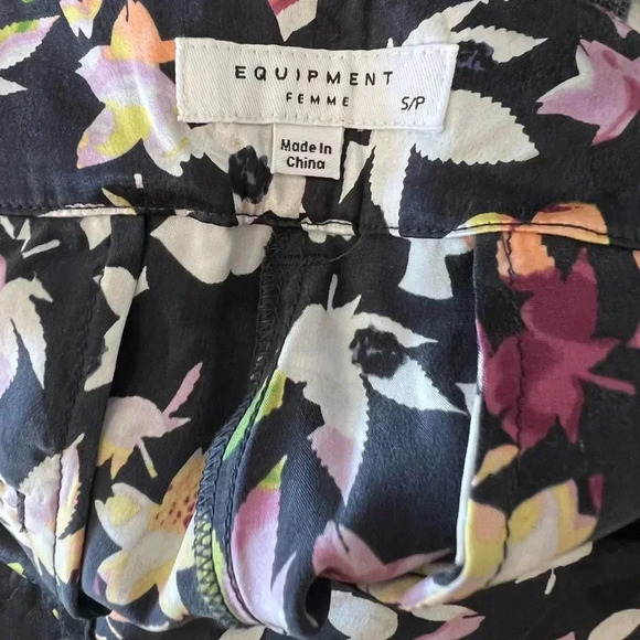 EQUIPMENT FEMME NWT Silk Florence Print Side Slit Trousers Pants - Picture 10 of 10